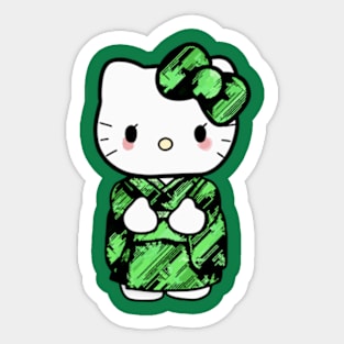 Cat Kimono Sticker